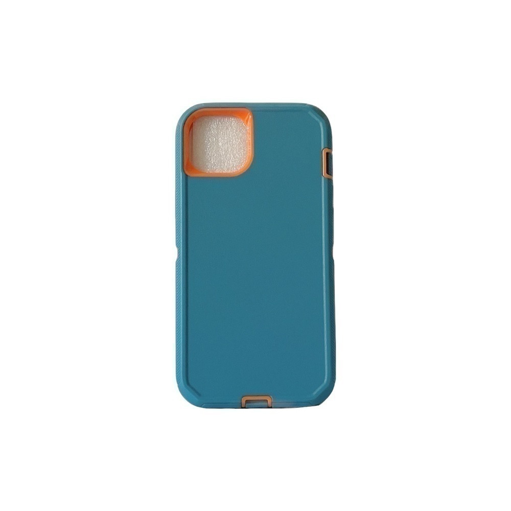 Durable Shockproof Case for iPhone 14 Plus (Lake Blue/Orange)